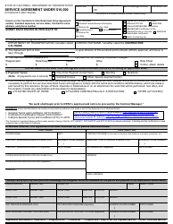 Form DOT ADM-3015 Service Agreement Under $10,000 - California