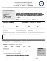 Poultry License Dealer Registration Application - North Carolina