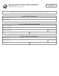 Document preview: State Form 57302 Notice of Change of Agency Forms Coordinator - Indiana