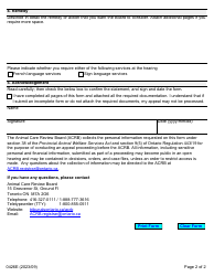 Form 0426E Notice of Appeal - Ontario, Canada, Page 2