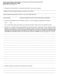Form DFPI-801 Consumer Complaint Form - California, Page 2