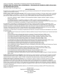 Formulario DFPI-801D Formulario De Quejas Del Consumidor - Programa De Energia Limpia Evaluada De Propiedades (Pace) - California (Spanish), Page 4