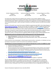 Document preview: Form 102-112 Application for Easement Development - Alaska