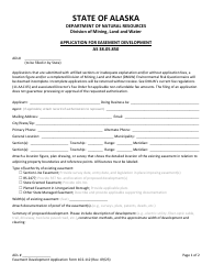 Form 102-112 Application for Easement Development - Alaska, Page 3