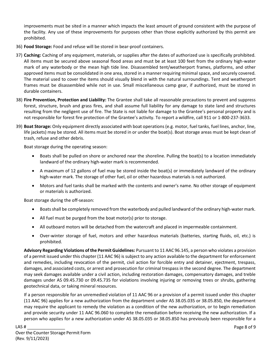 Over the Counter Storage Permit - Alabama, Page 10