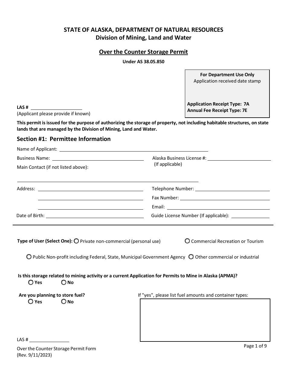 Over the Counter Storage Permit - Alabama, Page 3