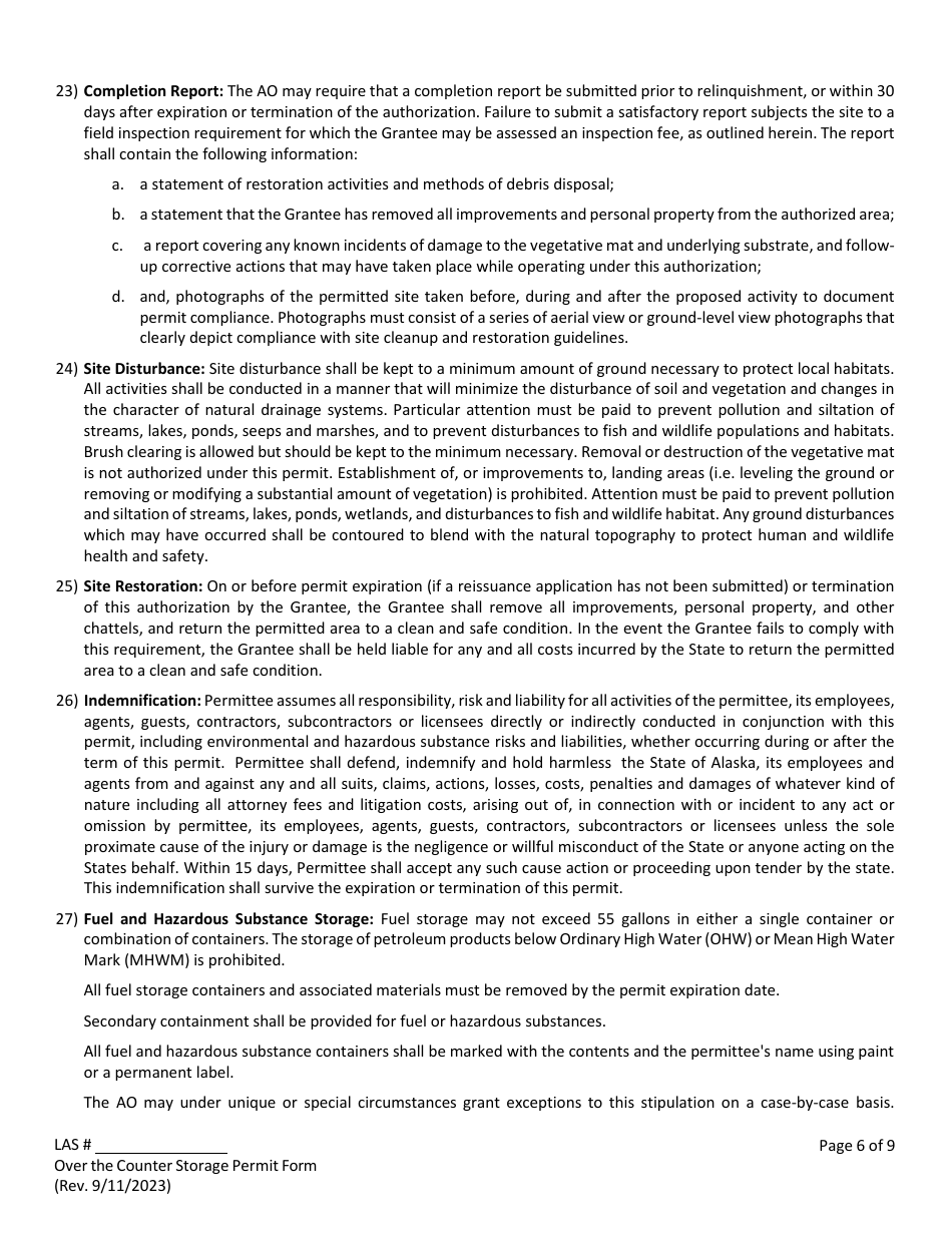 Over the Counter Storage Permit - Alabama, Page 8