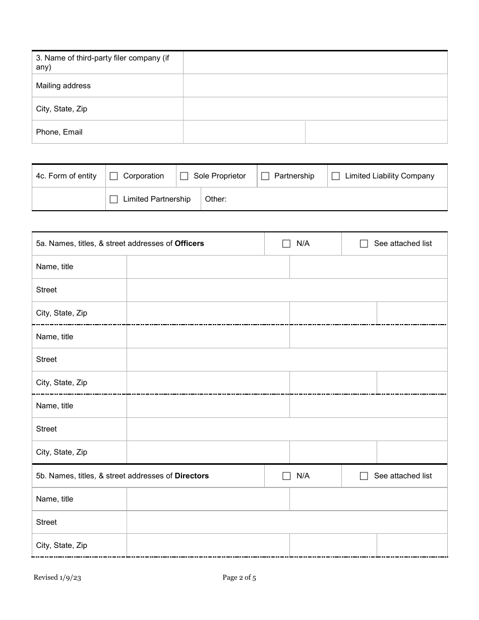 Professional Fundraiser Application - Kansas, Page 3