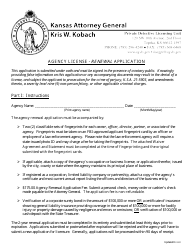 Document preview: Agency License - Renewal Application - Kansas