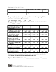 Document preview: Qualitative Fit Test (Qlft) Form - Minnesota