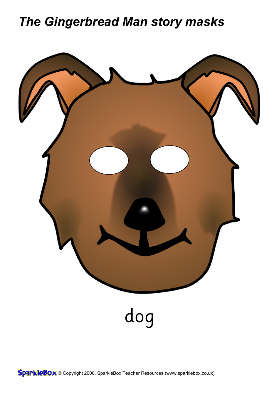 The Gingerbread Man Story Mask Templates, Page 9