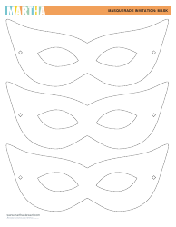 Document preview: Masquerade Mask Coloring Templates