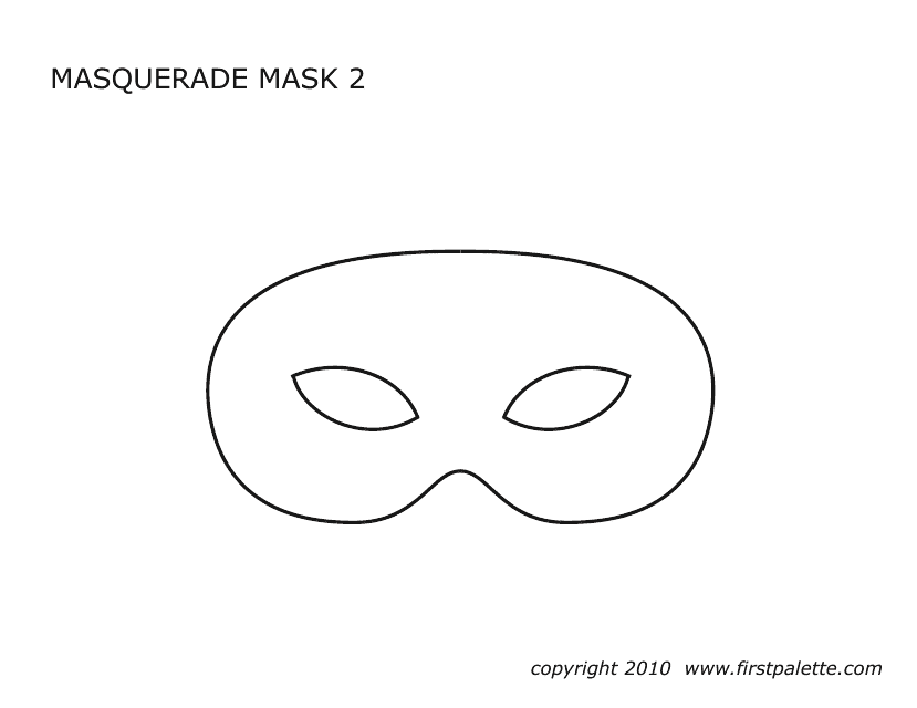 Masquerade Mask Coloring Template - Classic