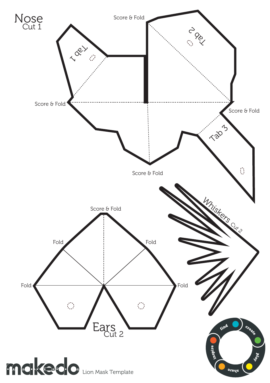 Lion Mask Template, Page 3