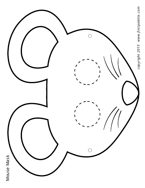 Mouse Mask Coloring Template - Classic Download Pdf