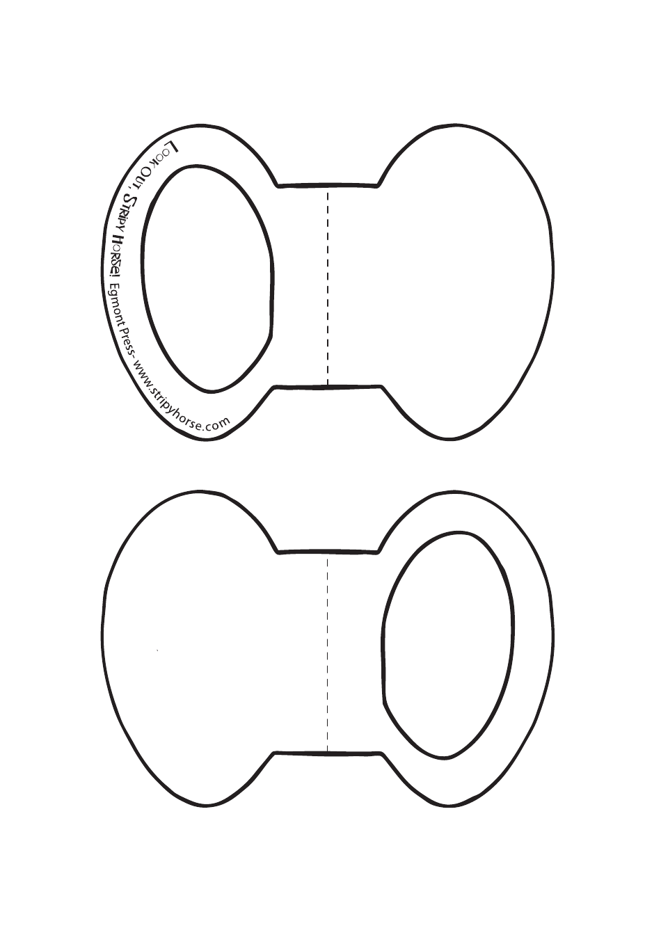 Monkey Mask Coloring Template - Black and White, Page 3