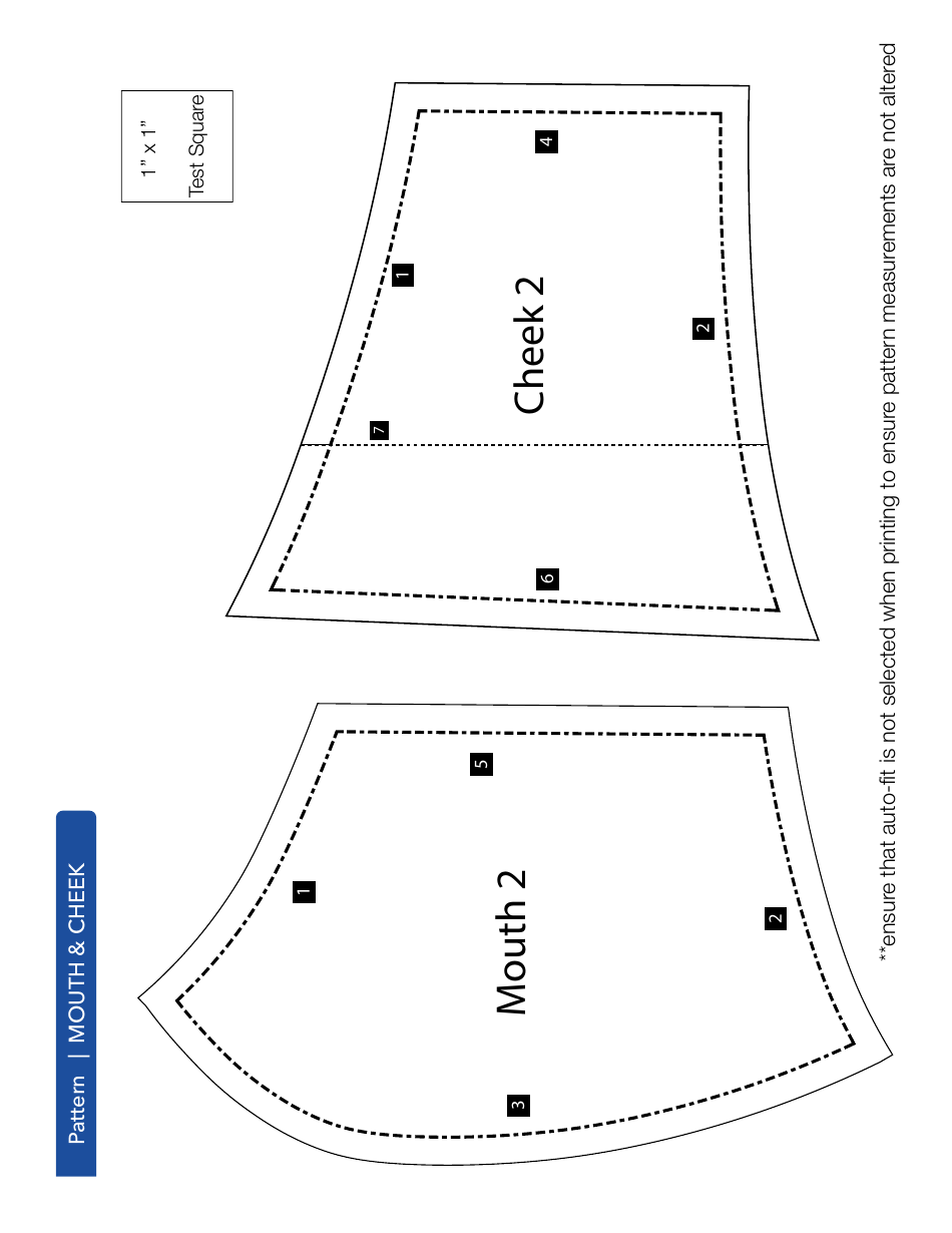Olson Mask Sewing Pattern Template, Page 4