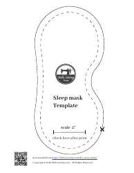 Document preview: Sleep Mask Sewing Template