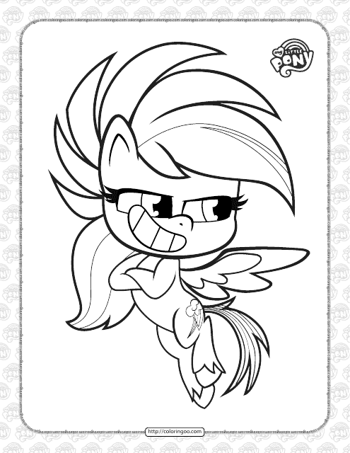 Rainbow Dash Coloring Page - My Little Pony Download Pdf