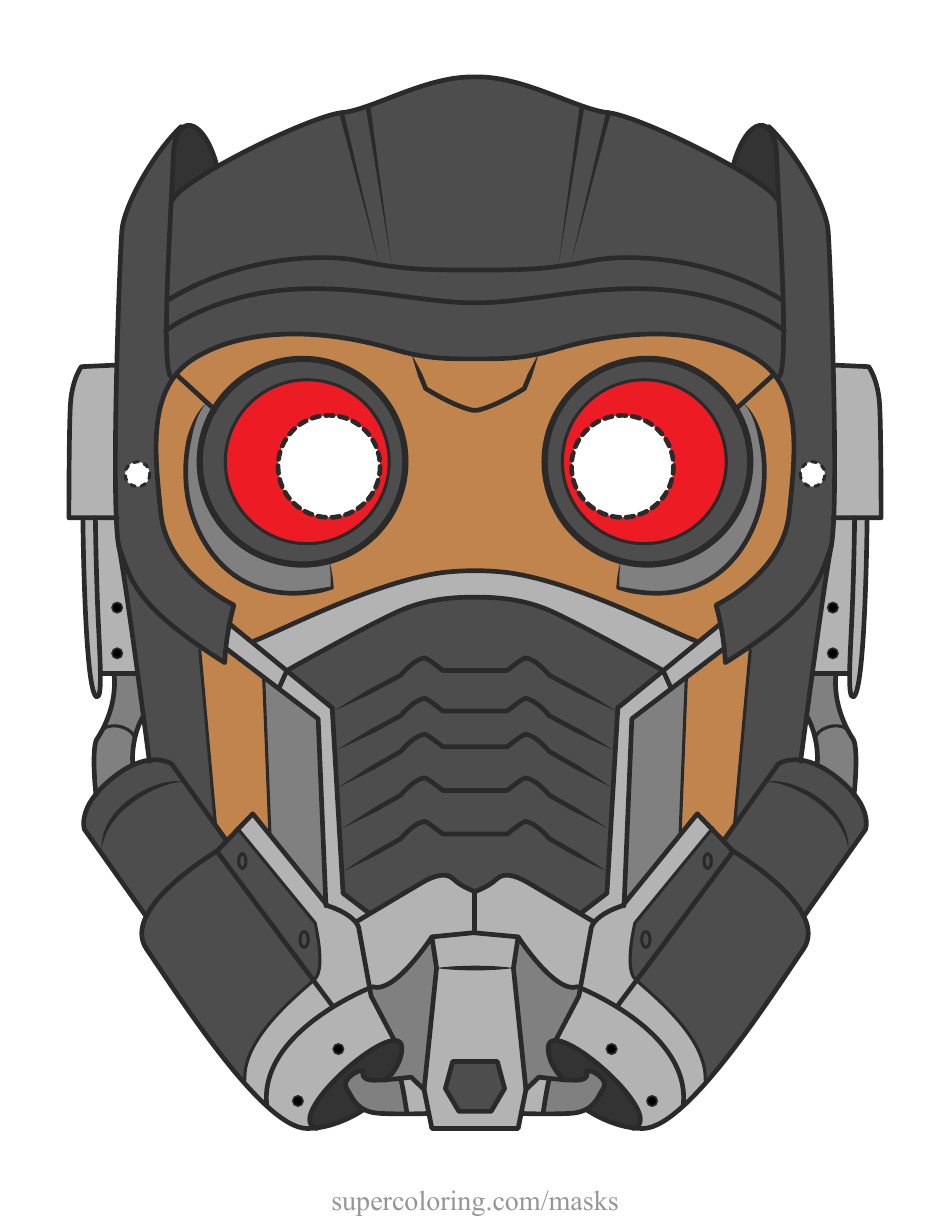 Star Lord Mask Template, Page 1
