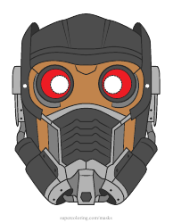 Document preview: Star Lord Mask Template