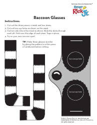 Document preview: Raccoon Glasses Template