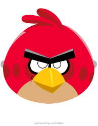 Document preview: Angry Birds Red Mask Template