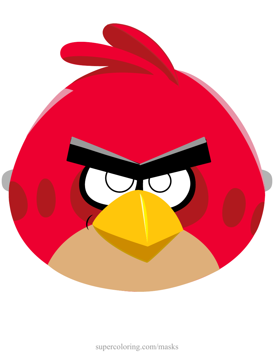 Angry Birds Red Mask Template, Page 1