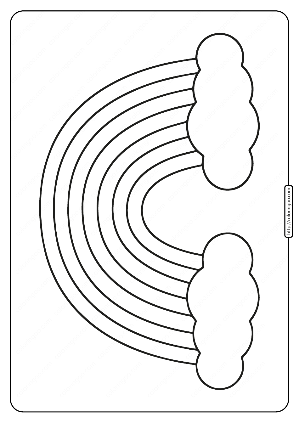 Rainbow Coloring Page - Big, Page 1