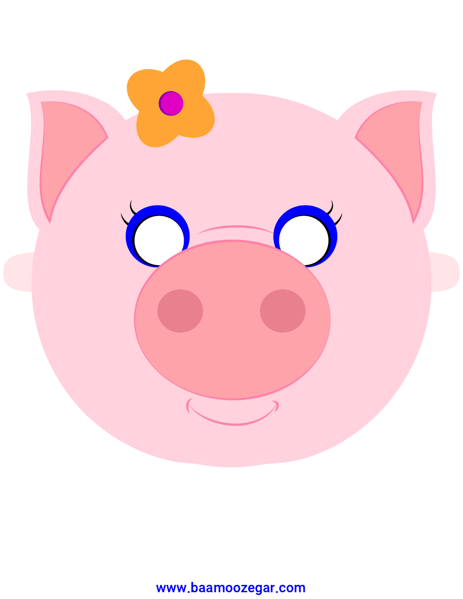 Pig Mask Template, Page 1