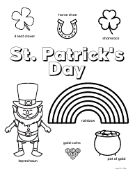 Document preview: St. Patrick's Day Coloring Page