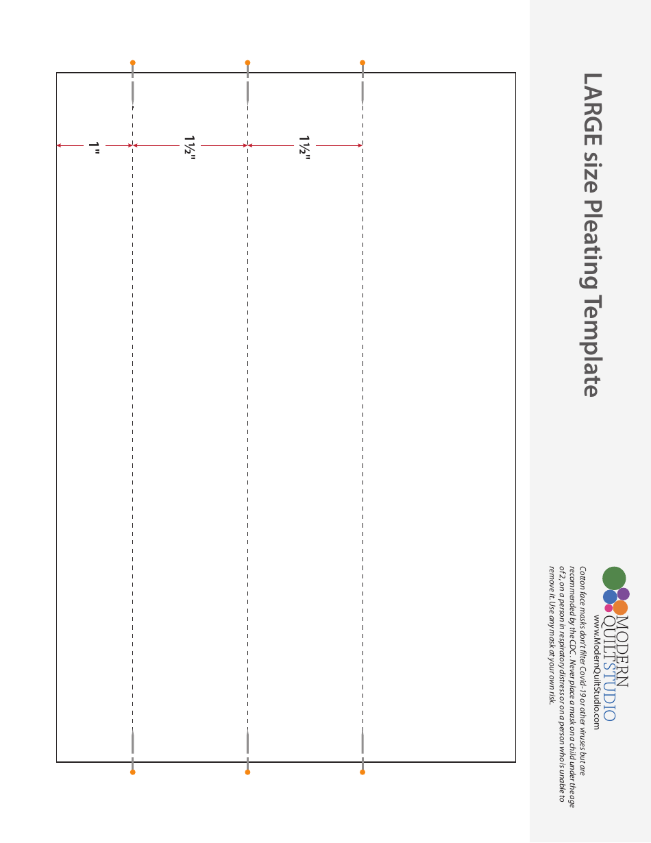 Pleated Face Mask Template, Page 3