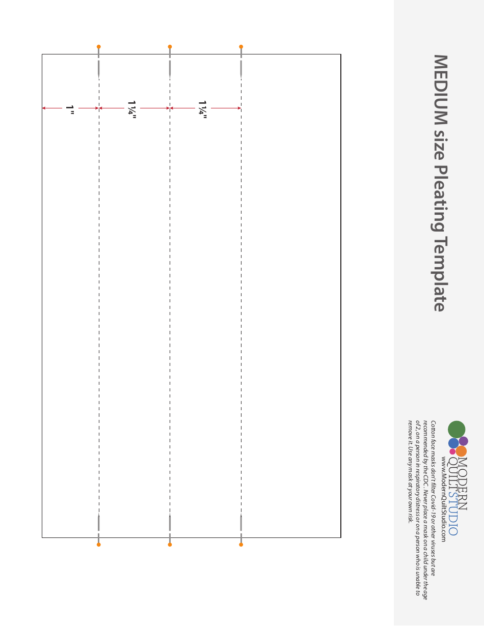 Pleated Face Mask Template, Page 4