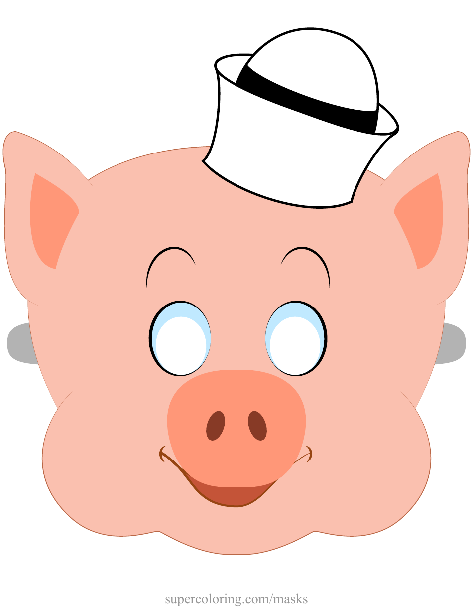 3 Little Pigs Mask Template, Page 1