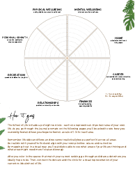 Wheel of Life Self-care Worksheet, Page 2