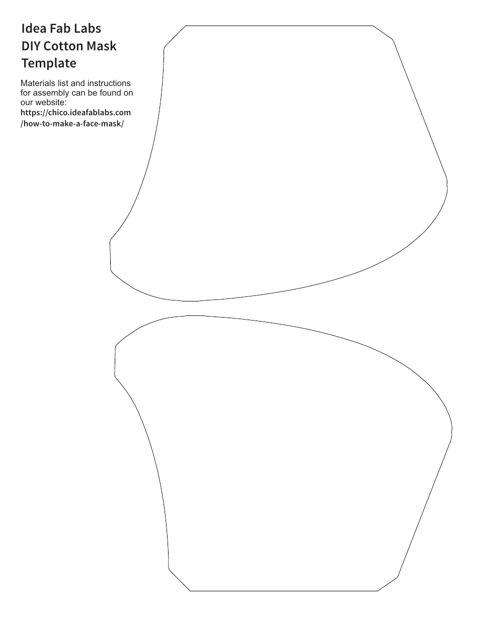 Diy Cotton Mask Template, Page 1