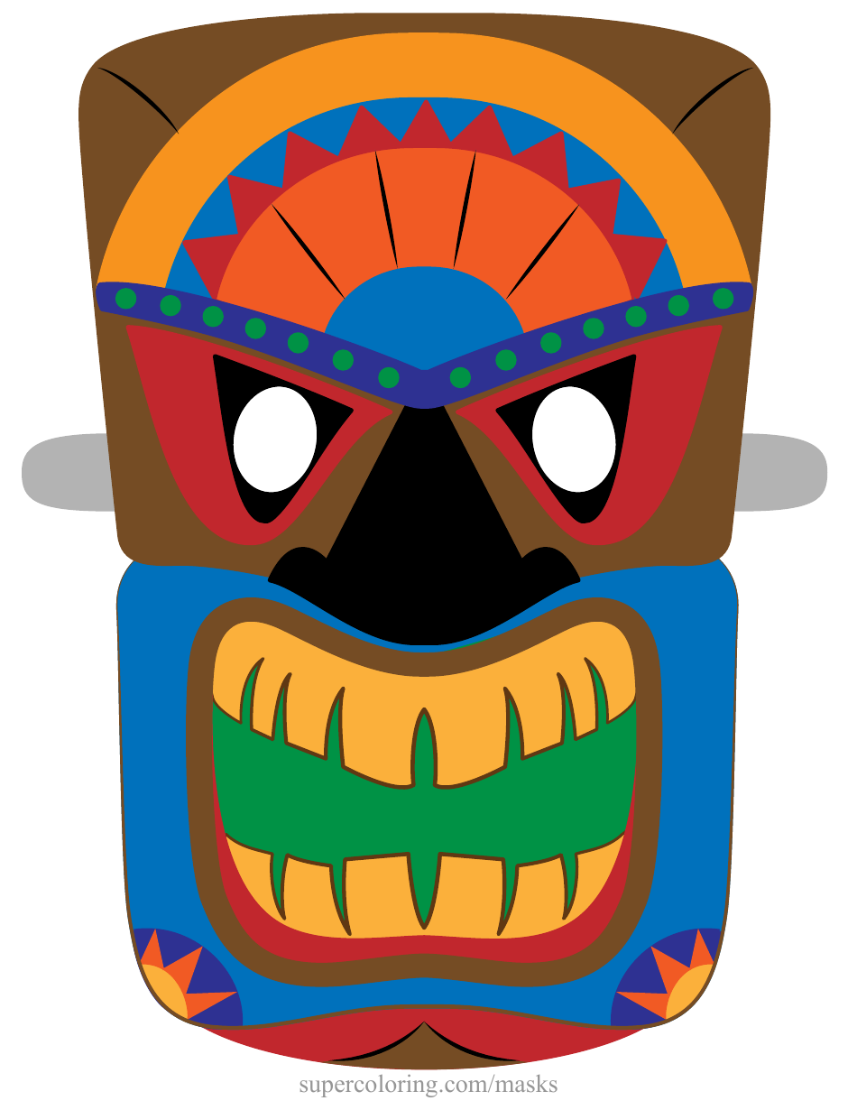 Tiki Mask Template, Page 1