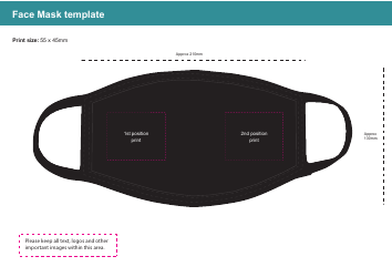 3 Ply Face Mask Template - Black
