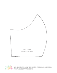 Document preview: No-Sew Face Mask Template