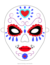 free printable day of the dead mask template