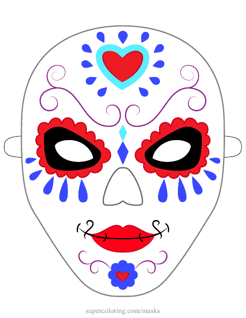 Day of the Dead Mask Template