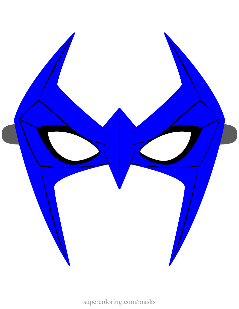 Nightwing Mask Template Download Printable PDF Templateroller