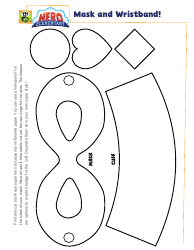Document preview: Mask and Wristband Coloring Templates