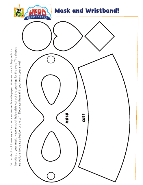 Mask and Wristband Coloring Templates