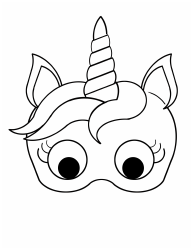 Document preview: Unicorn Mask Template - Beautiful