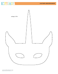 Document preview: Leather Unicorn Mask Template