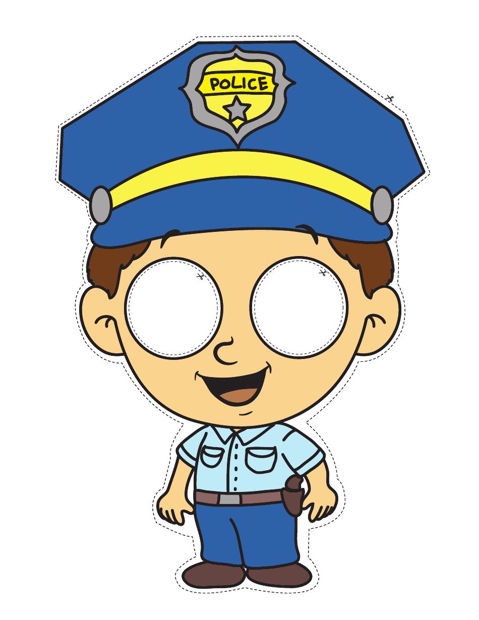 Police Officer Mask Templates, Page 3