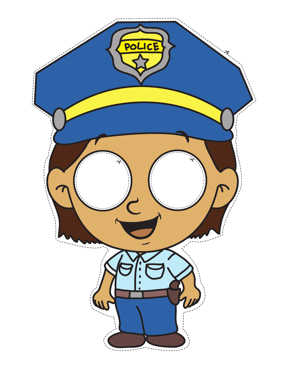 Police Officer Mask Templates, Page 4