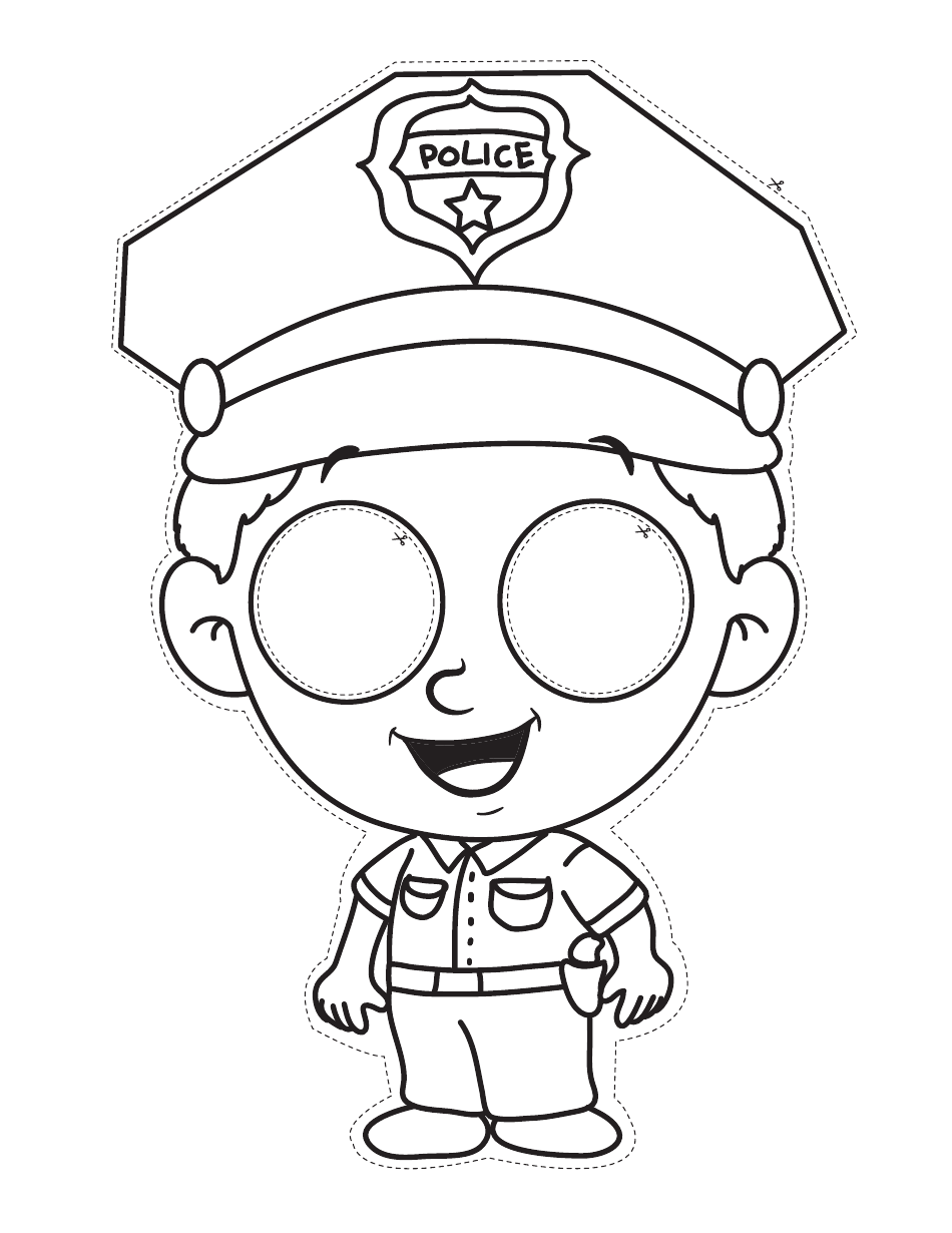 Police Officer Mask Templates Download Printable PDF | Templateroller