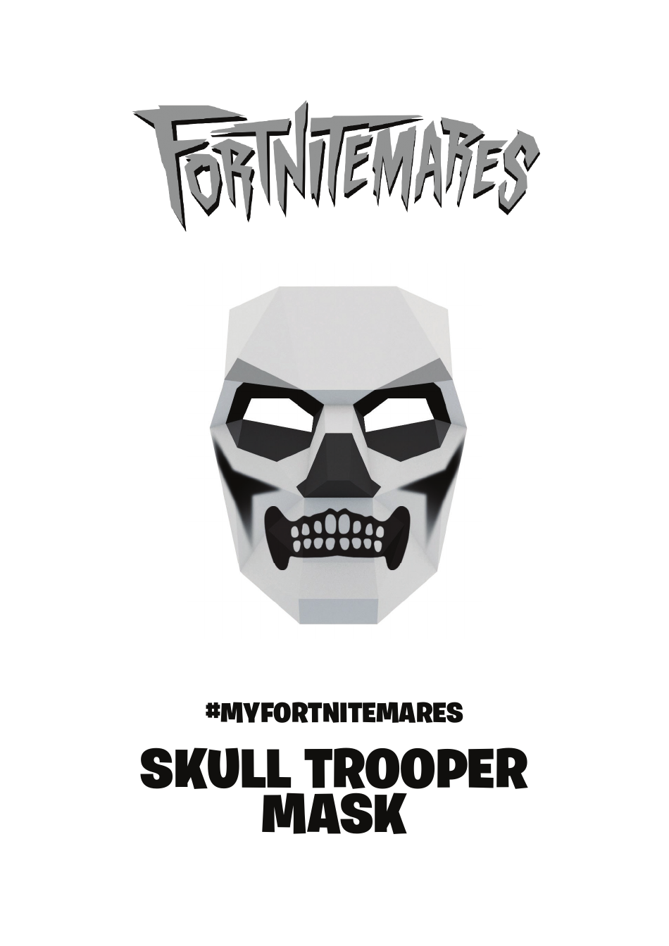 Fortnite Skull Trooper Mask Template Download Printable PDF ...